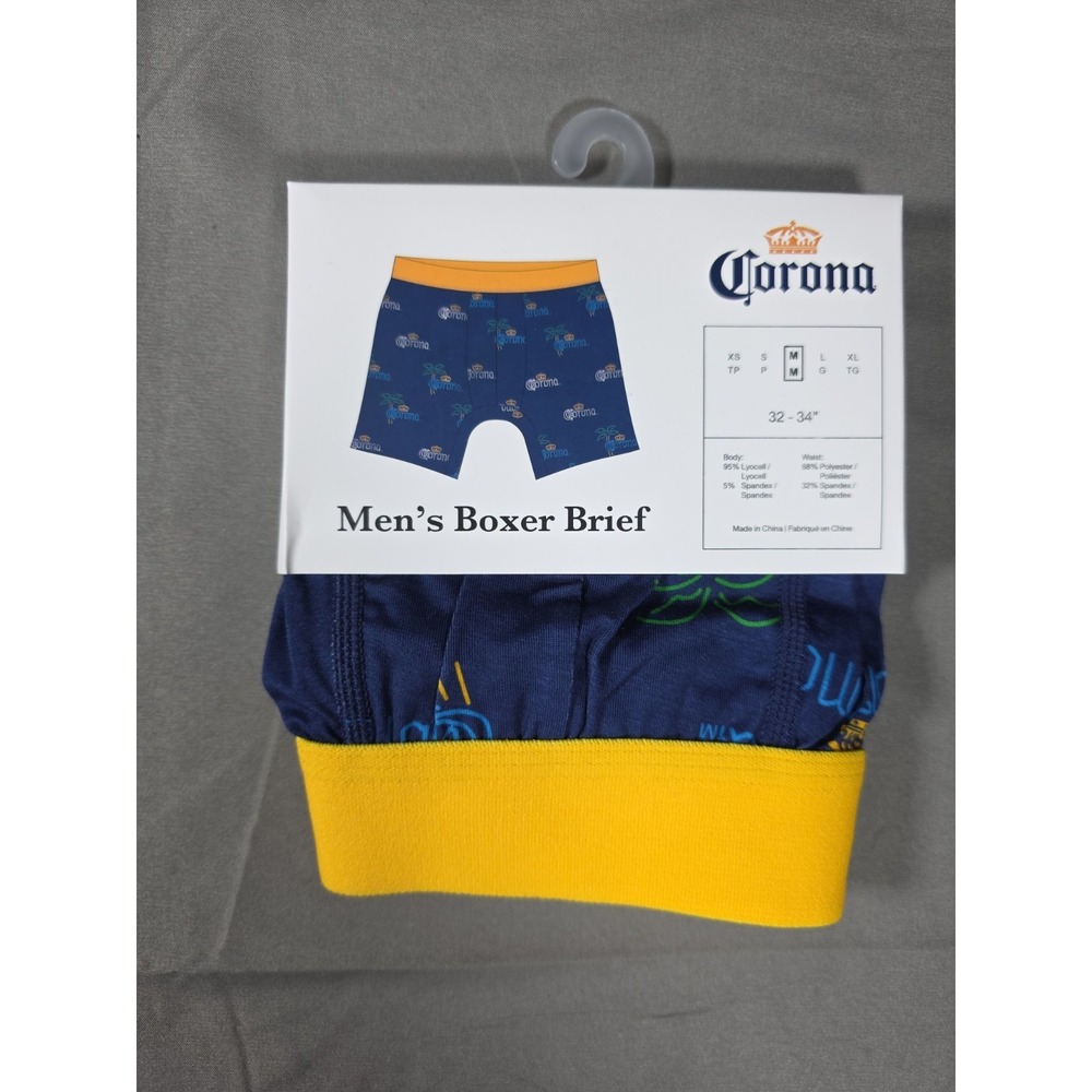 Corona‎ Men's Boxer Brief - Navy and Yellow size Medium